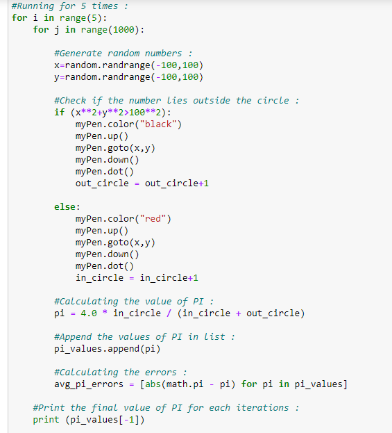 Figure 13: Implementing the main function.