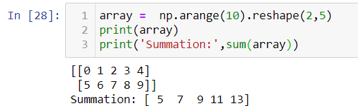 Numpy aggregation