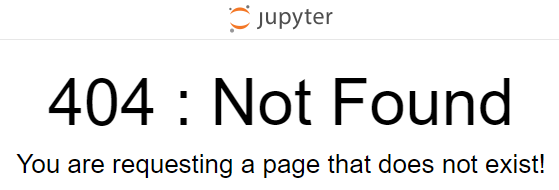 Jupyter 404 error