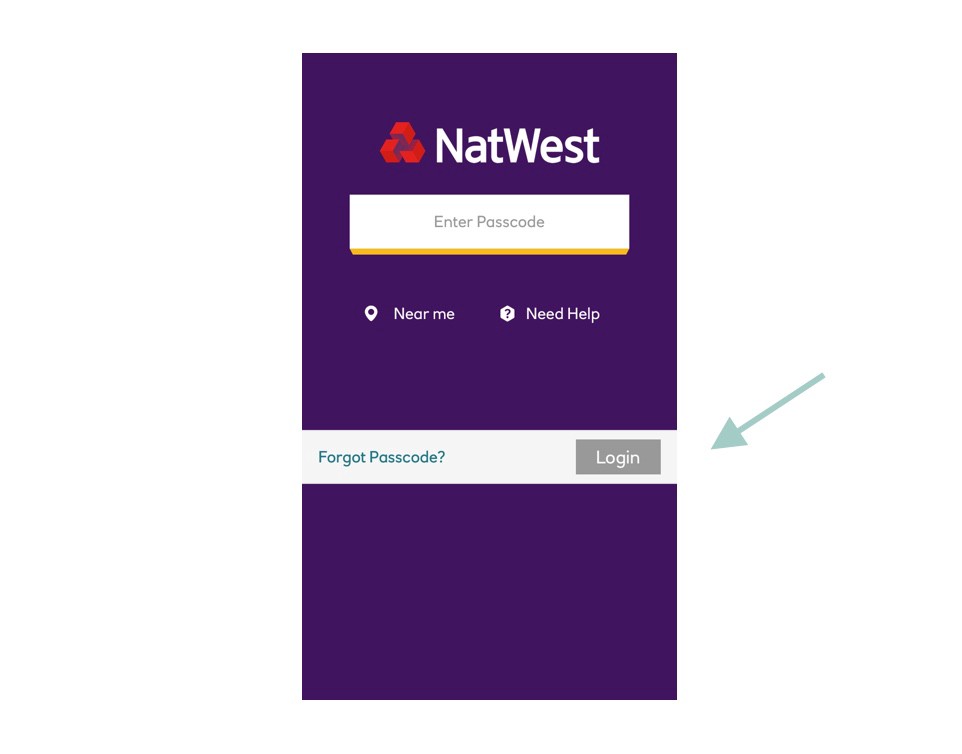 Natwest banking app using “log in”