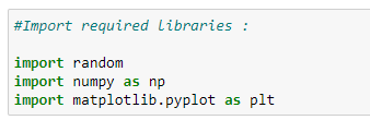 Figure 4: Import the required libraries for our coin flipping example, the Monte Carlo Simulation