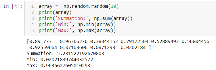 Numpy aggregation