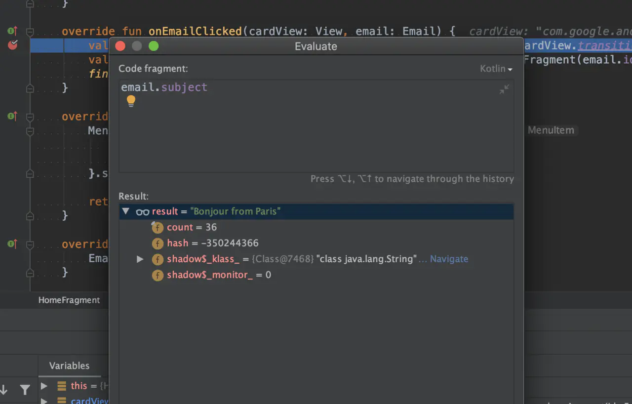 how to print debug android studio