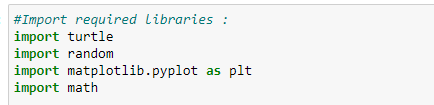 Figure 10: Importing required libraries for our π example.