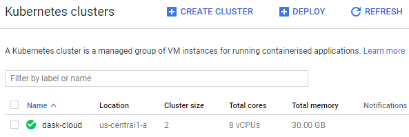 Your cluster with the <CLUSTERNAME> specified can be seen spinning up