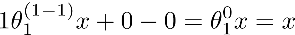 Inner function derivative with respect to theta 1.