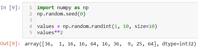 Numpy universal functions