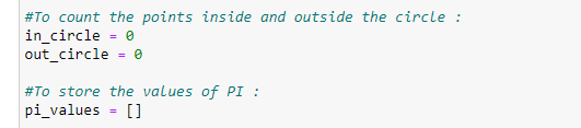 Figure 12: Initializing data values.