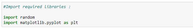 Figure 38: Importing the required libraries for our casino problem.