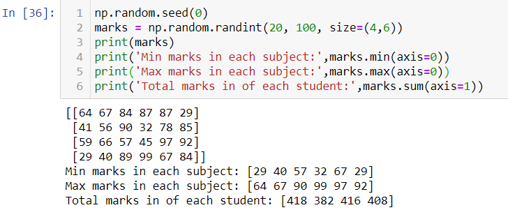 Numpy aggregation