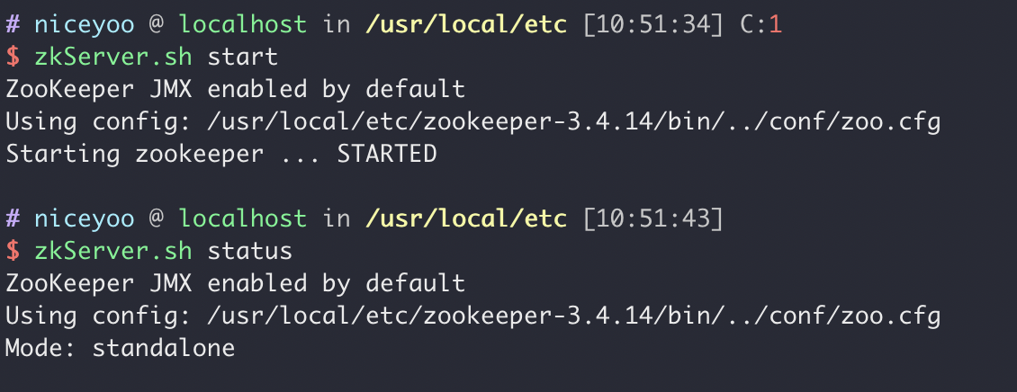 macos brew zookeeper，安装后zookeeper启动失败？